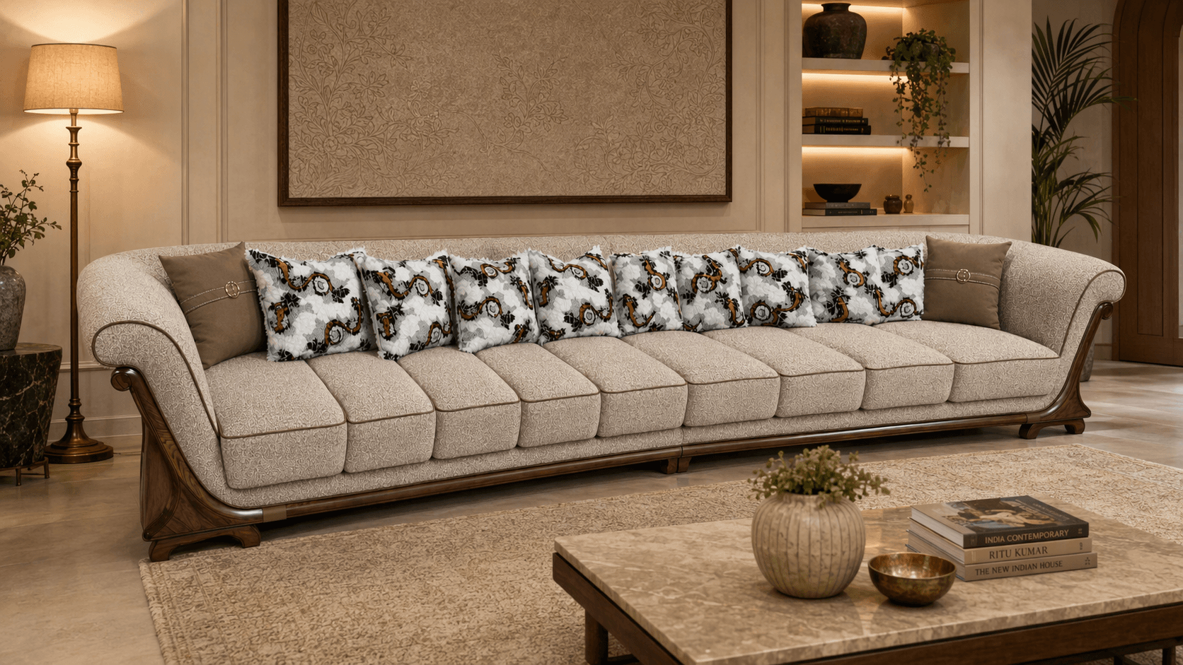 Custom 10-Seater Sofa Set