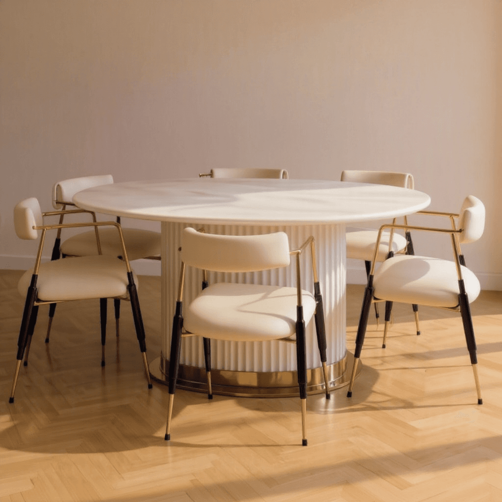 6 Seater Solid Wood Oval Dining Table