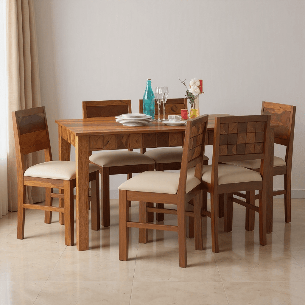 6 Seater Dining Table Set