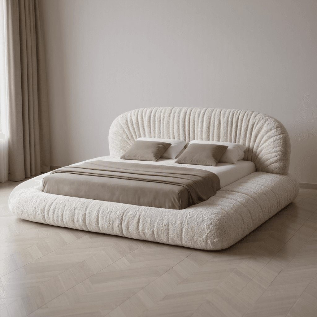 Custom Queen Size Hydraulic Storage Bed with Side Tables