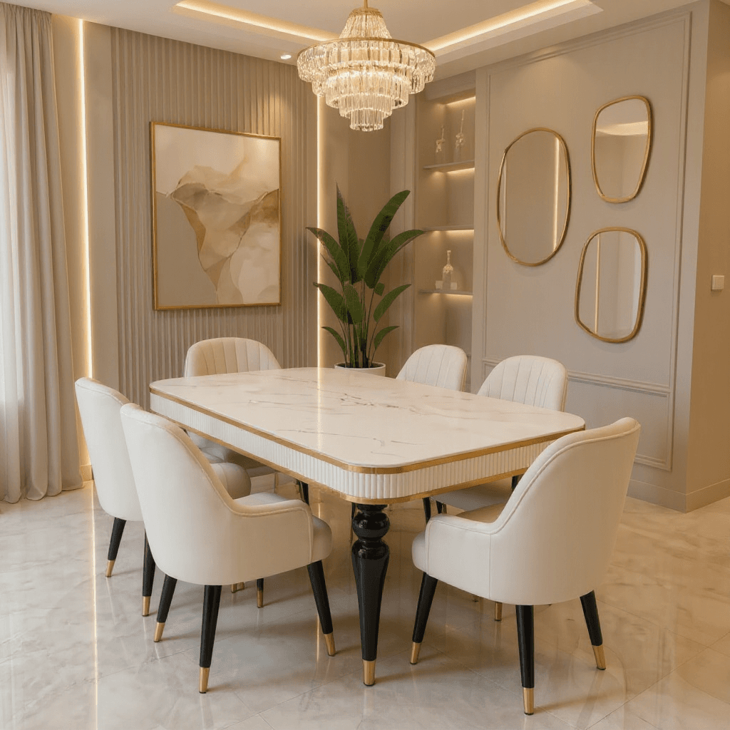 6 Seater Dining Table Set